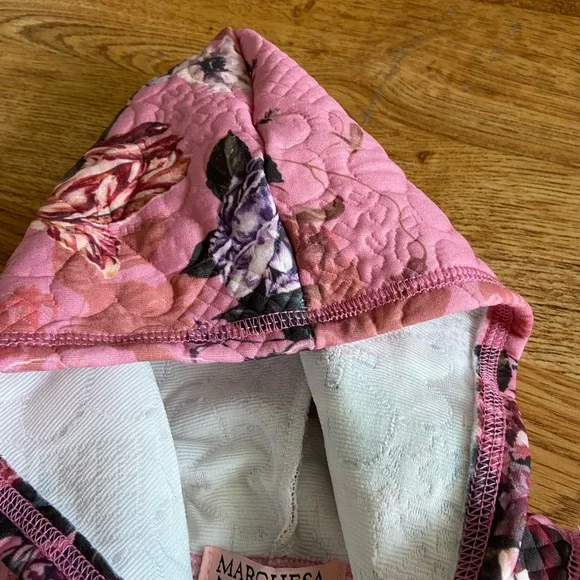 NWT Marchesa Notte mini Alison Rose Quilted Floral Hoodie 6Y - Picture 6 of 11